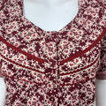 Red Pure Cotton Nightgown Soft & Comfortable