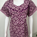 Purple 100% Cotton Women's Nightgown