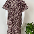 Brown Pleated 100% Cotton Nightgown
