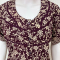 Brown Pleated 100% Cotton Nightgown