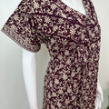 Brown Pleated 100% Cotton Nightgown