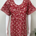 Red Pure Cotton Nightgown Soft & Comfortable