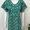 Sea Green Pure Cotton Nighty for Women