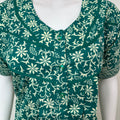 Sea Green Pure Cotton Nighty for Women
