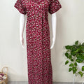 Red Pure Cotton Nightgown Soft & Comfortable