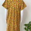 Yellow floral 100% Cotton Nighty for Women