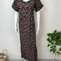 Black Pure Cotton Nighty Soft & Comfortable