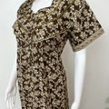 Pleated 100% Cotton Nightgown Soft & Comfortable