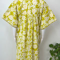 Yellow Pure Cotton Nightgown for Women