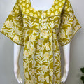Yellow Pure Cotton Nightgown for Women