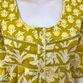 Yellow Pure Cotton Nightgown for Women