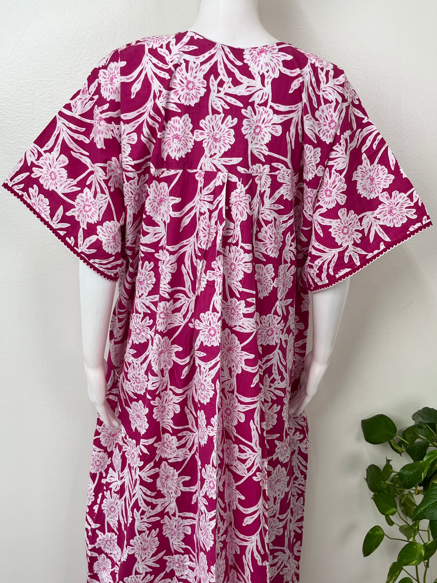 Hot Pink Pure Cotton Nighty Elegant & Comfortable