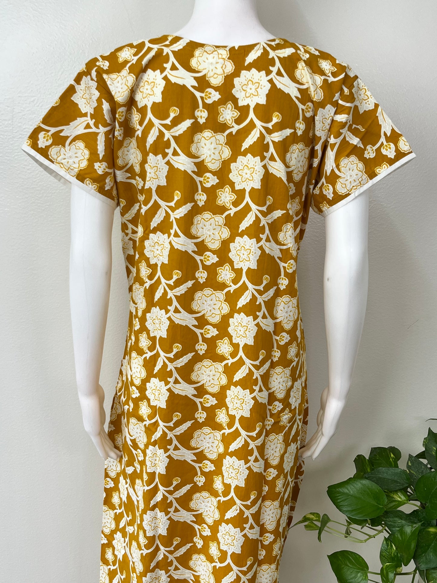 Mustard 100% Cotton Women's Nightgown