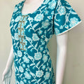 Sky Blue Pure Cotton Nighty for Women