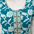 Sky Blue Pure Cotton Nighty for Women