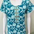 Sky Blue Pure Cotton Nighty for Women