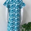 Sky Blue Pure Cotton Nighty for Women