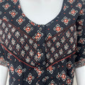 Black Pure Cotton Nightgown for Women