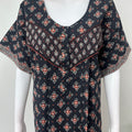 Black Pure Cotton Nightgown for Women