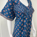 Royal Blue 100% Cotton Women's Nightgown