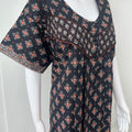 Black Pure Cotton Nightgown for Women