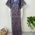 Navy Blue Pure Cotton Nighty Elegant & Comfortable
