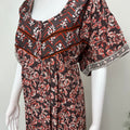 Pure Cotton Nighty with Contrast Print