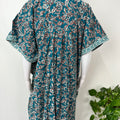 Teal Pleated Style 100% Cotton Nighty