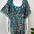 Teal Pleated Style 100% Cotton Nighty