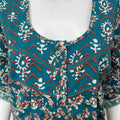 Teal Pleated Style 100% Cotton Nighty