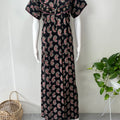Black Pure Cotton Nightgown Soft & Comfortable