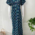 Blue Pure Cotton Nighty Elegant & Comfortable