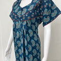 Blue Pure Cotton Nighty Elegant & Comfortable