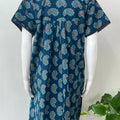 Blue Pure Cotton Nighty Elegant & Comfortable