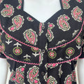 Black Pure Cotton Nightgown Soft & Comfortable