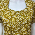 Yellow Pleated Style Pure Cotton Nighty