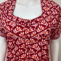 Red Pure Cotton Nightgown Soft & Comfortable