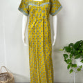 Mustard Floral Pure Cotton Nighty