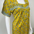 Mustard Floral Pure Cotton Nighty