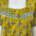 Mustard Floral Pure Cotton Nighty