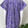 Purple Embroidered Pure Cotton Nightgown