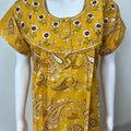 Mustard Embroidered 100% Cotton Nightgown