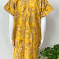 Mustard Embroidered 100% Cotton Nightgown
