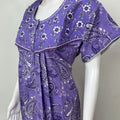 Purple Embroidered Pure Cotton Nightgown