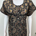 Black Pure Cotton Nighty for Women