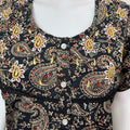 Black Pure Cotton Nighty for Women