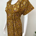 Mustard 100% Cotton Nightgown Soft & Comfortable