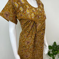 Mustard 100% Cotton Nightgown Soft & Comfortable