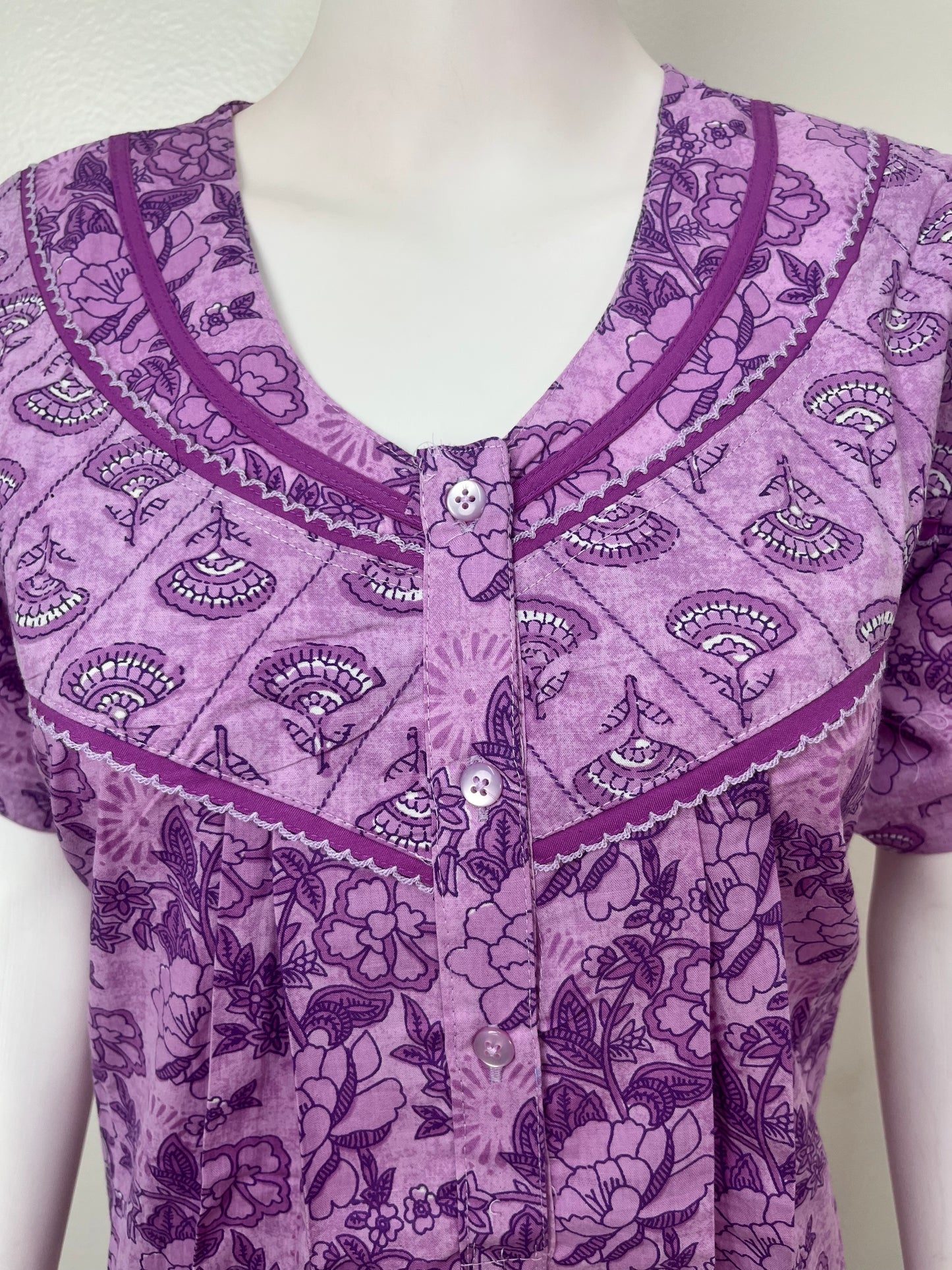 Purple Pure Cotton Nighty Soft & Breathable