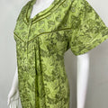 Sage Green Printed Cotton Nighty for Women
